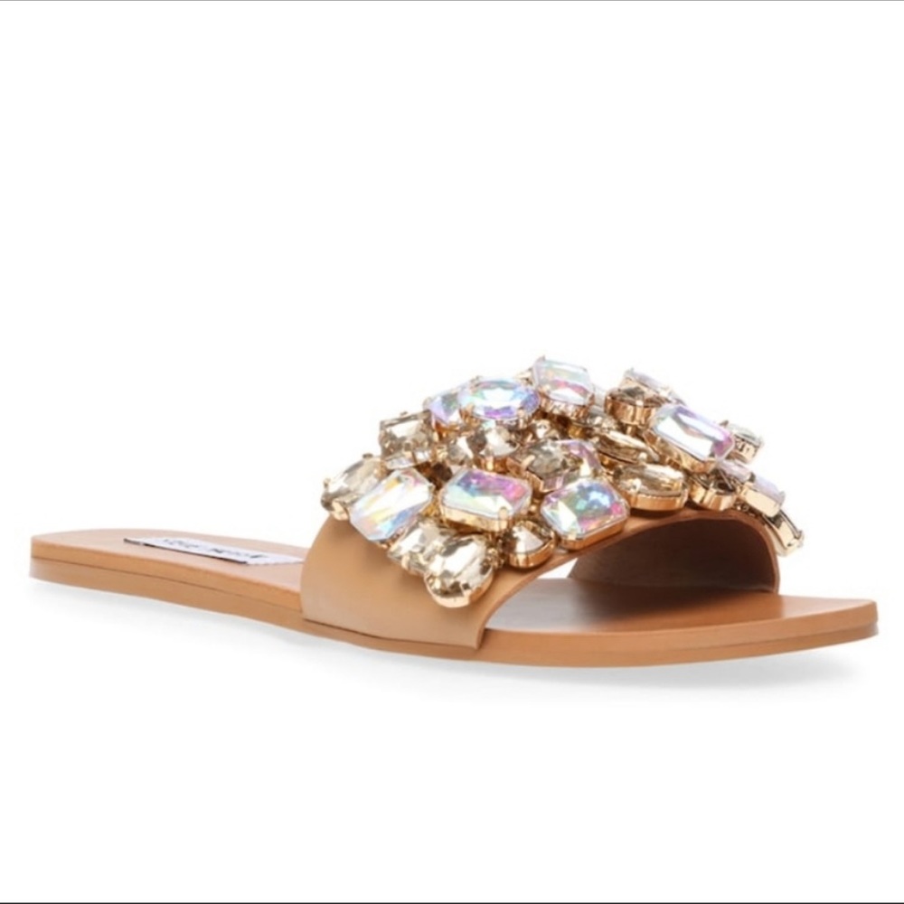 STEVE MADDEN Brionna Crystal Jeweled Embellished Sandals, Size 11